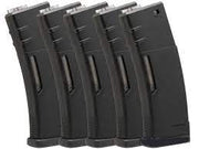 Krytac 150rd M4 Mid-Cap Magazine - BLACK - 5 PACK